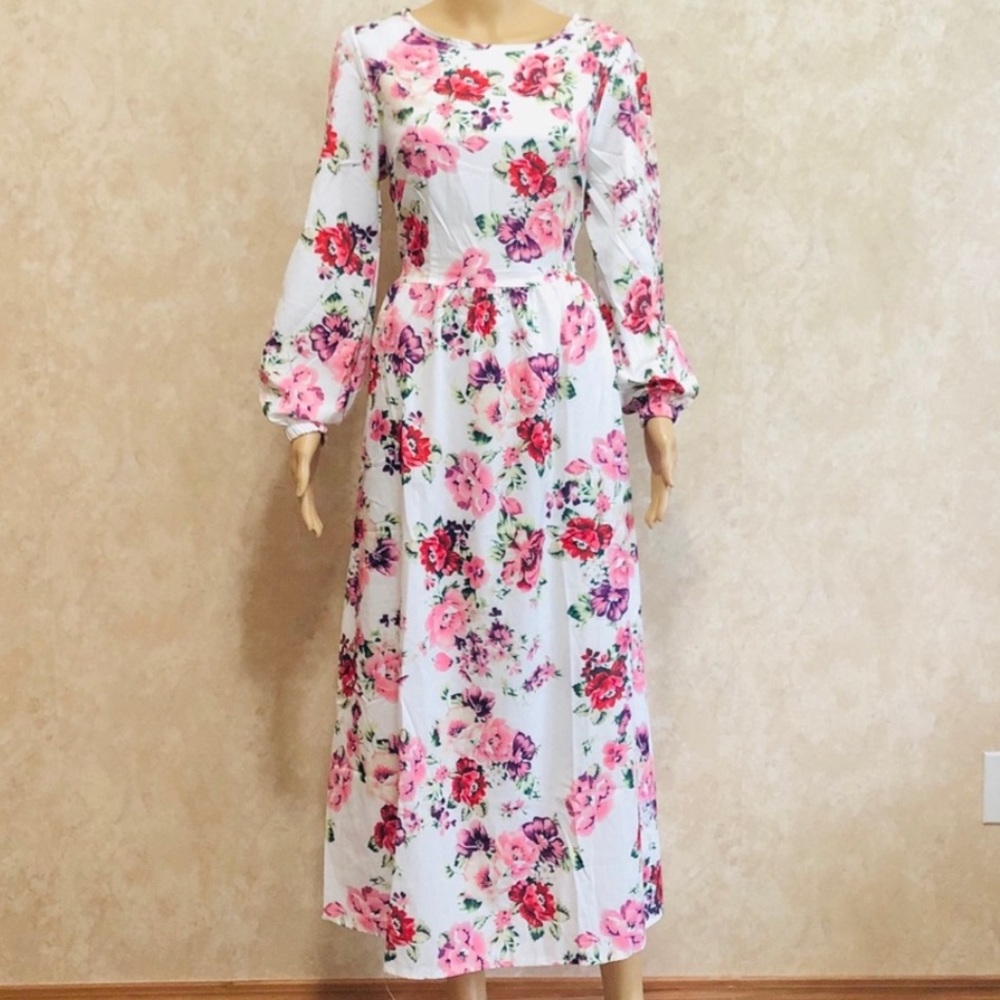 COPY - Long Maxi Floral summer dress Size L